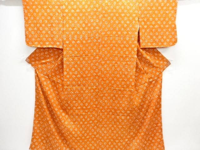 アンティーク　紋錦紗　抽象花模様着物